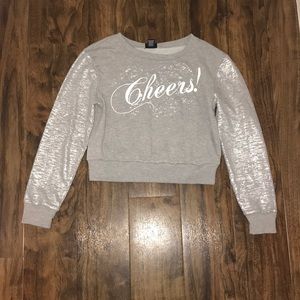 A graphic long sleeve shirt